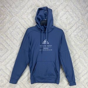 adidas hoodie mens size small blue